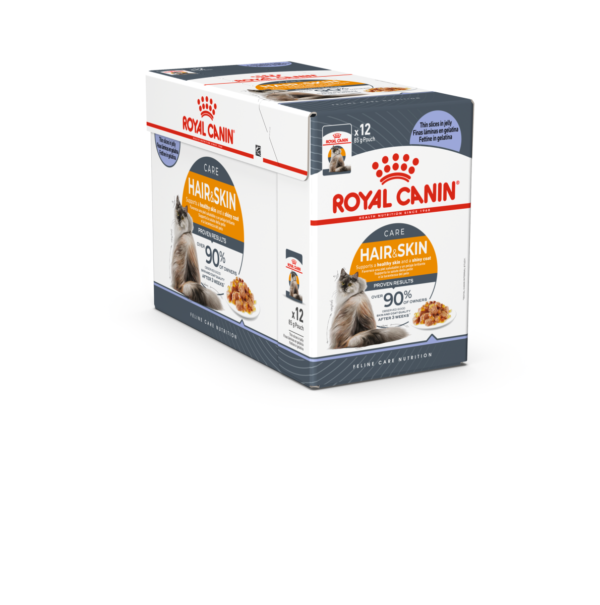 Feline Care Nutrition Hair & Skin Jelly (WET FOOD - Pouches) 12x85g