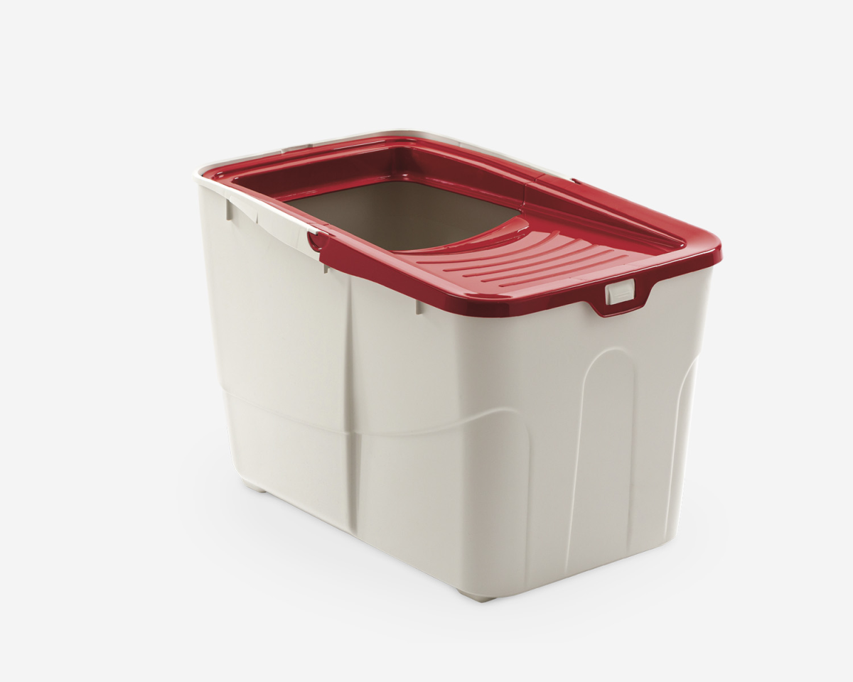 Buxo Open Cat Litter Box - 58 x 39 x 38.5 cm/Red