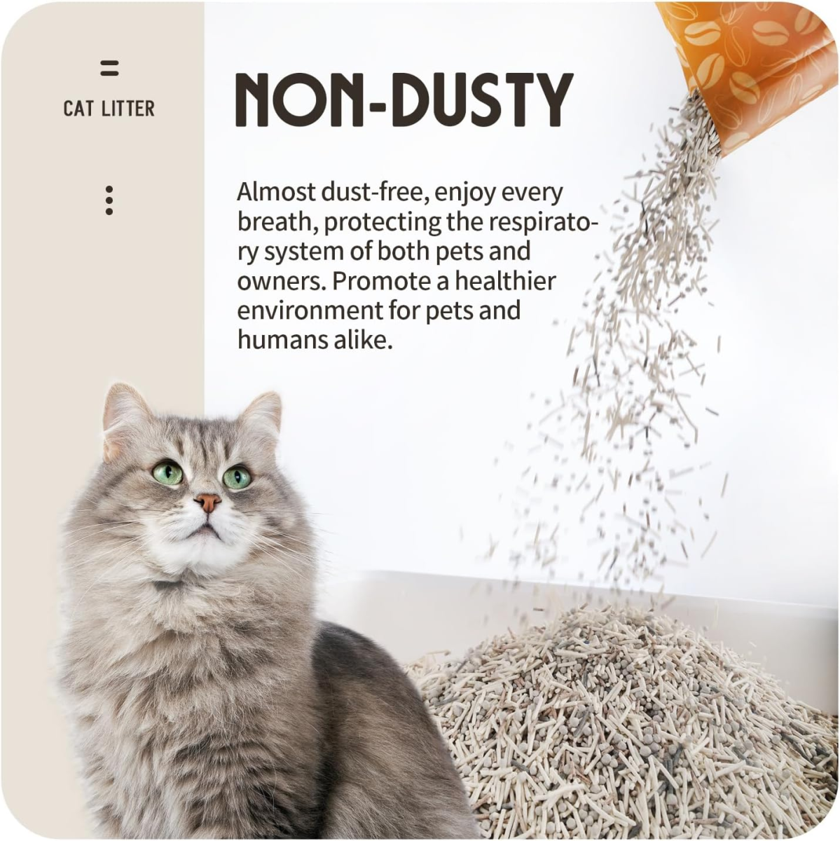 Clumping 5-in-1 Cat Litter - Coffee scent/6 L