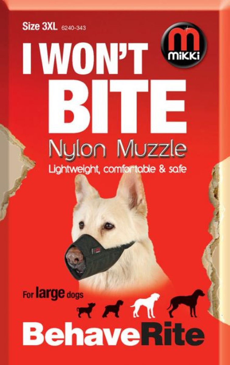 Nylon Dog Muzzle Size 3-XL