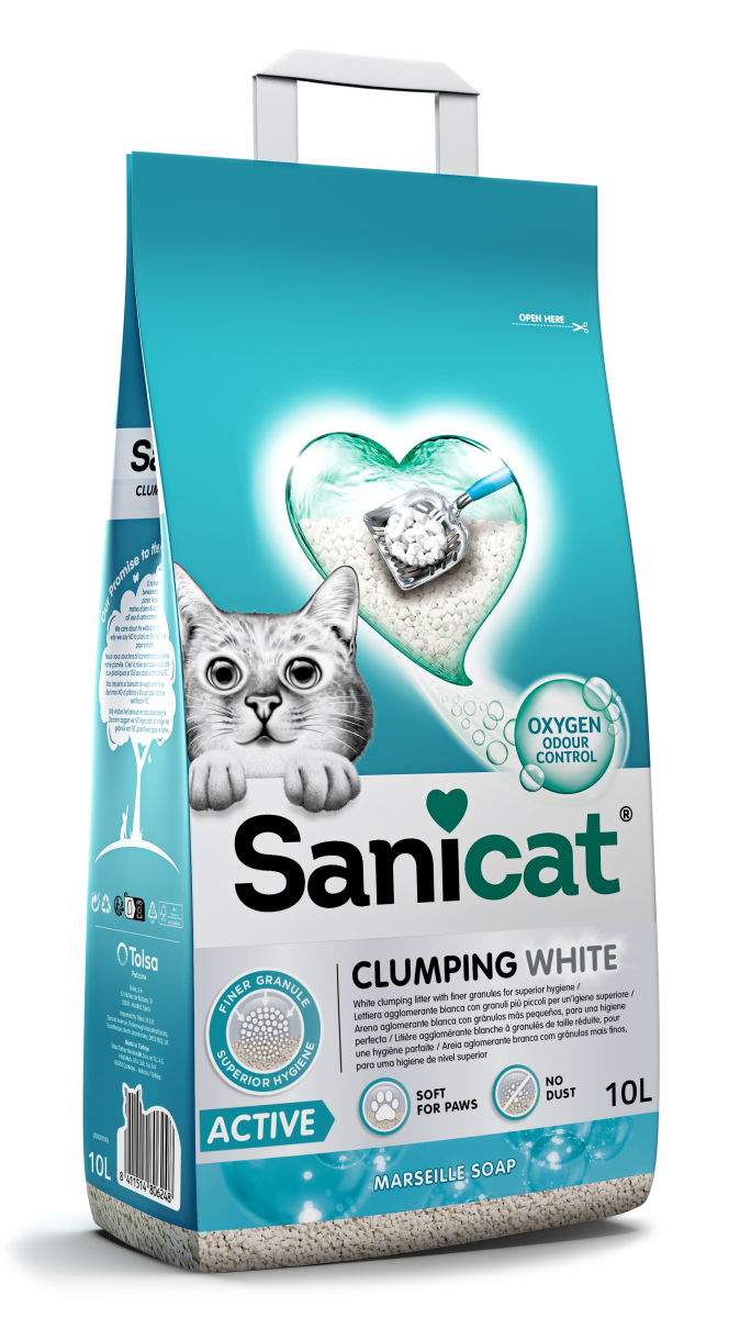 SANICAT CLUMPING WHITE ACTIVE 10 L