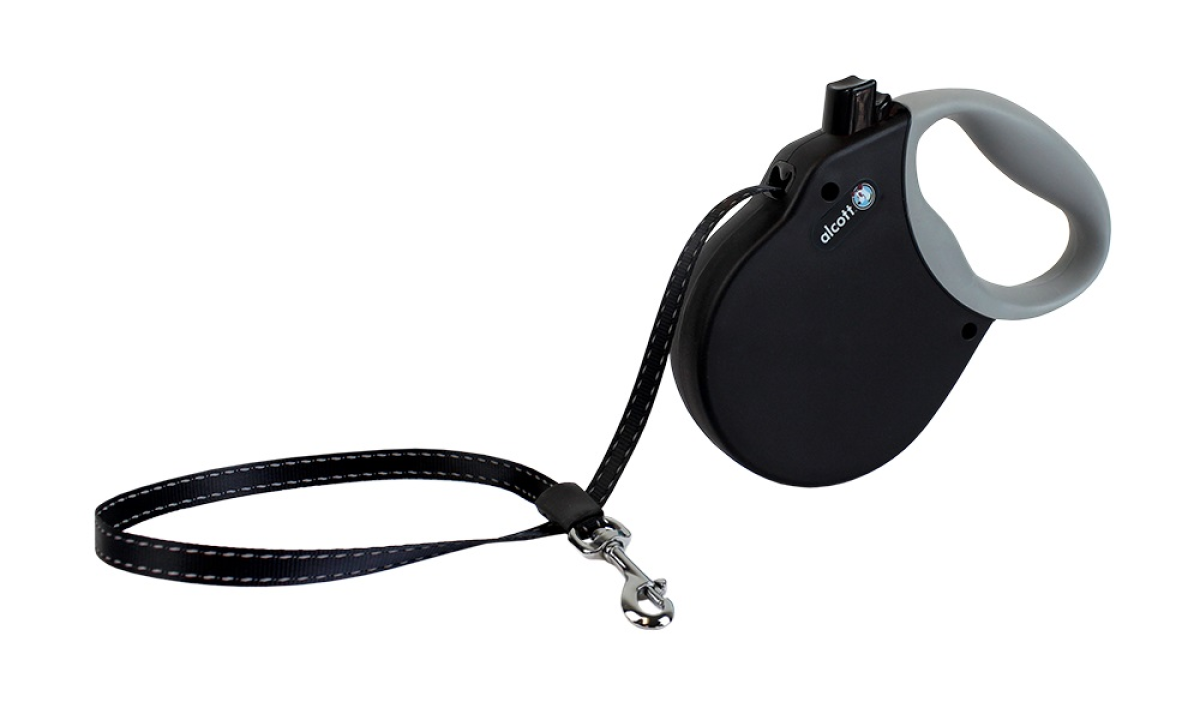 Adventure retractable leash, 5 m - Small - Black