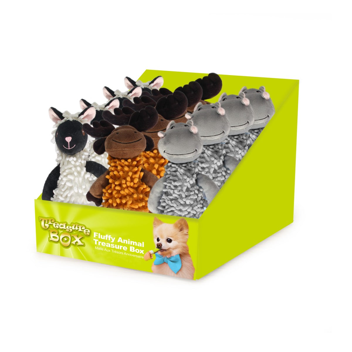 Fluffy Animal Treasure Box Assorted - 24pcs/box