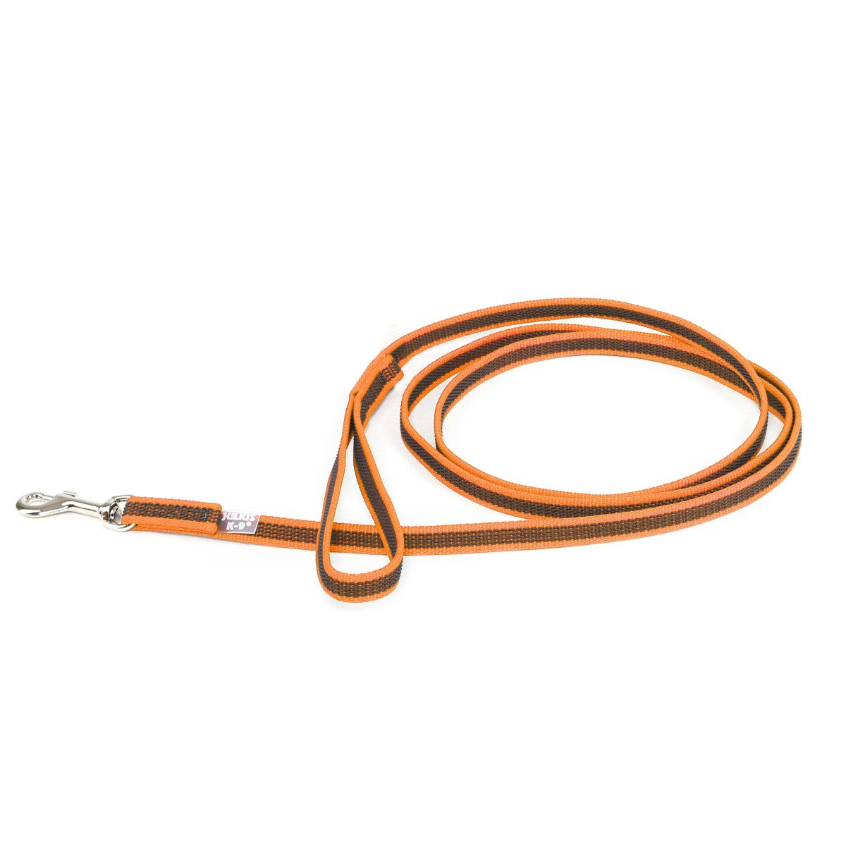 Color & Gray with Handle Leash - Orange-Gray Width 1.4 cm & Length 2 Meter