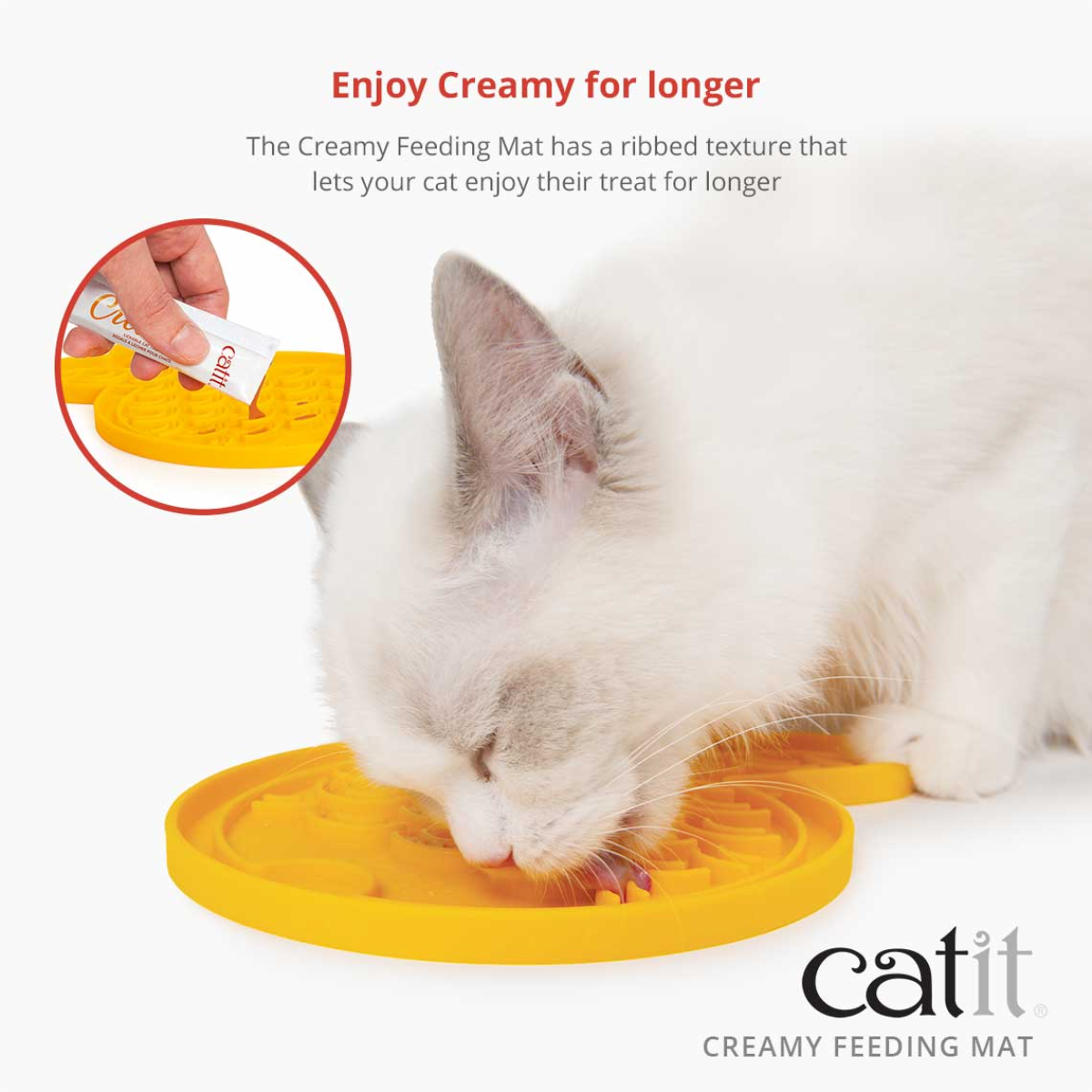 Catit Creamy Fish-shaped Silicon Feeding Mat