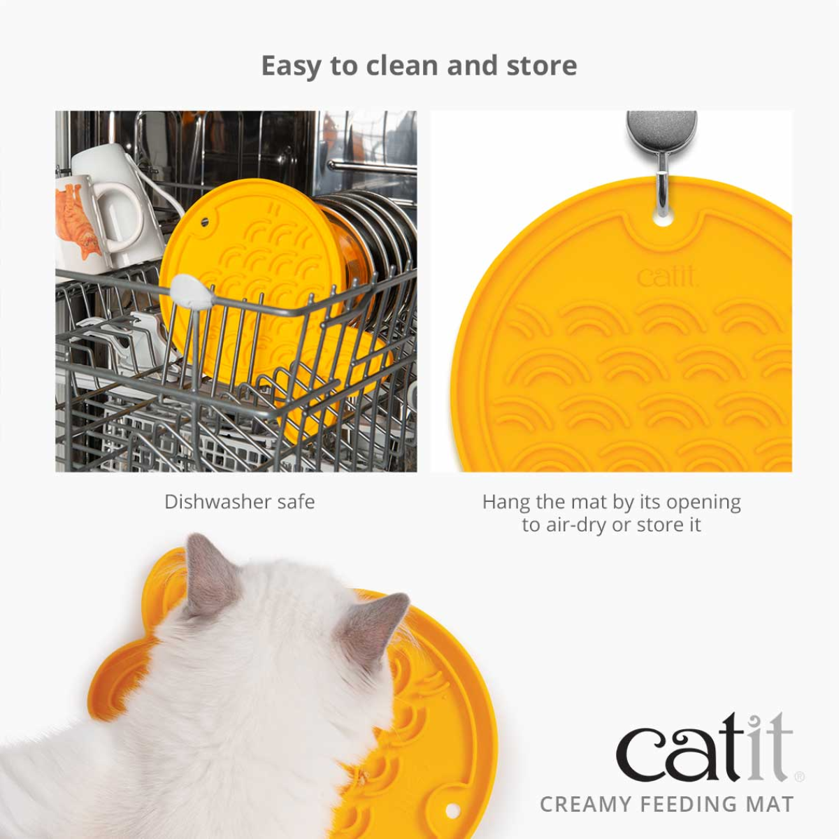 Catit Creamy Fish-shaped Silicon Feeding Mat