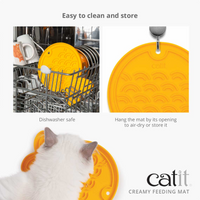 Thumbnail for Catit Creamy Fish-shaped Silicon Feeding Mat