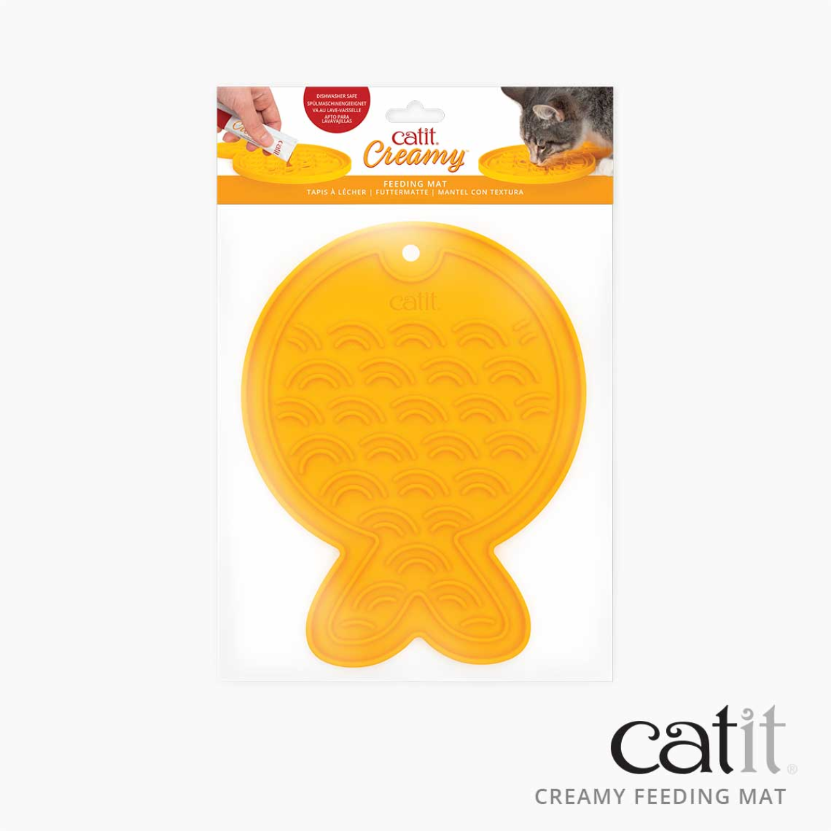 Catit Creamy Fish-shaped Silicon Feeding Mat