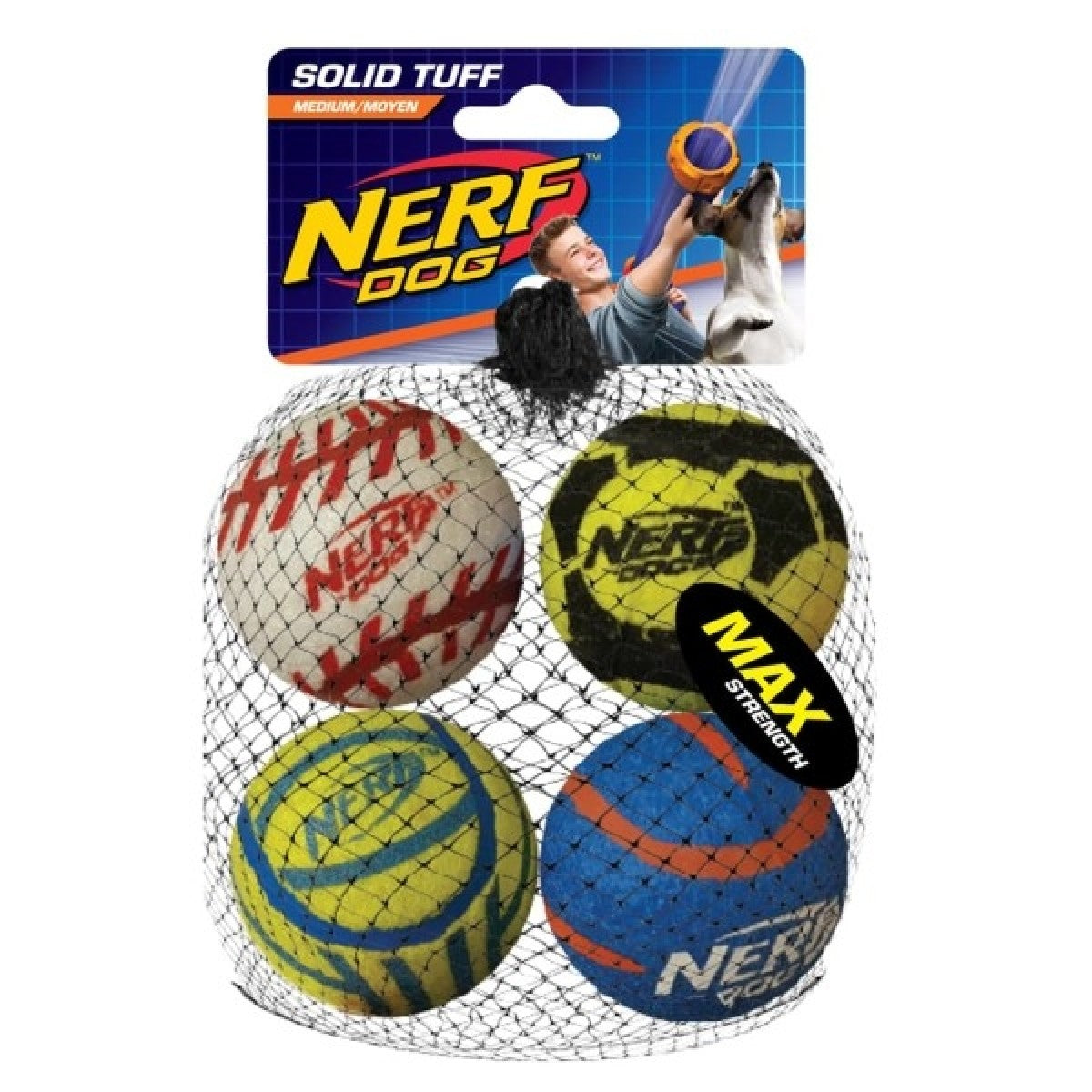 Solid Tuff Sports Balls Medium (Pack of 4)