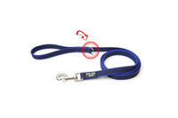 Thumbnail for Color & Gray with Handle Leash with Ring - Blue-Gray Width 2 cm & Length 1.8 Meter