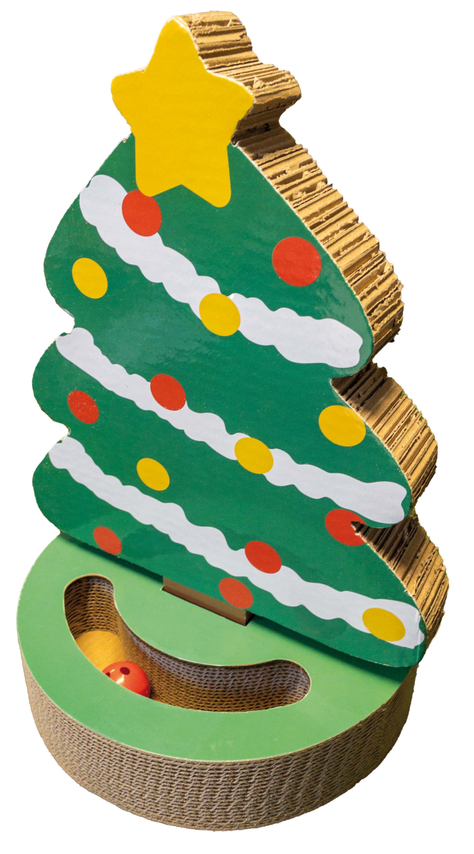 CARDBOARD SCRATCHING POST CHRISTMAS TREE 56X44X45 cm