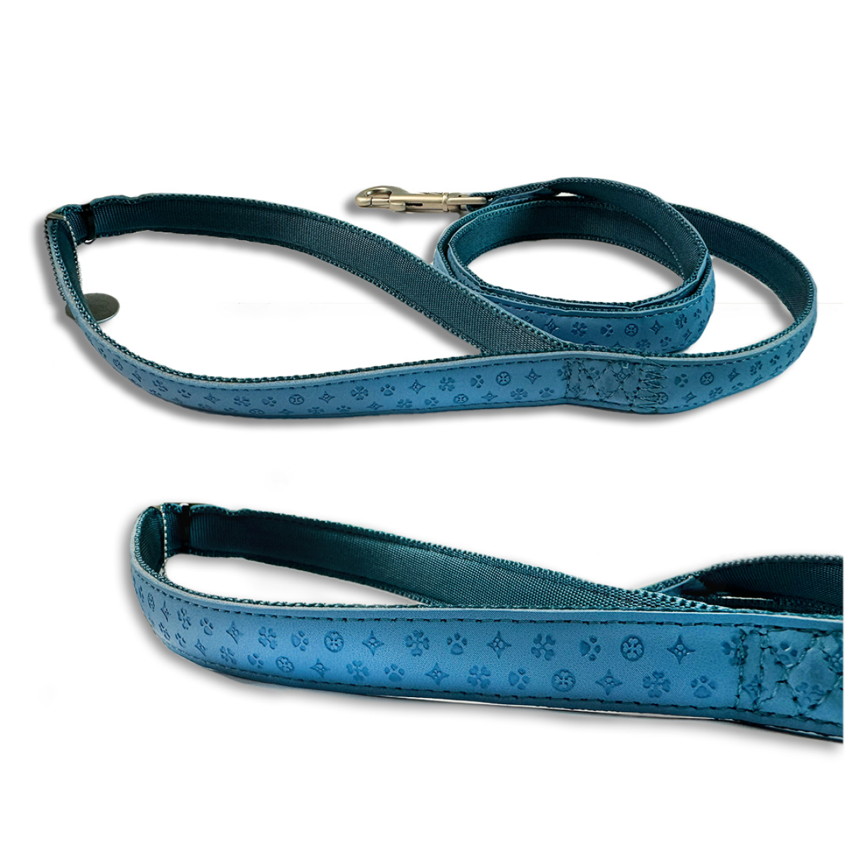 Mylord Leatherette Dog Leash 120 x 1.5 cm, Light Blue