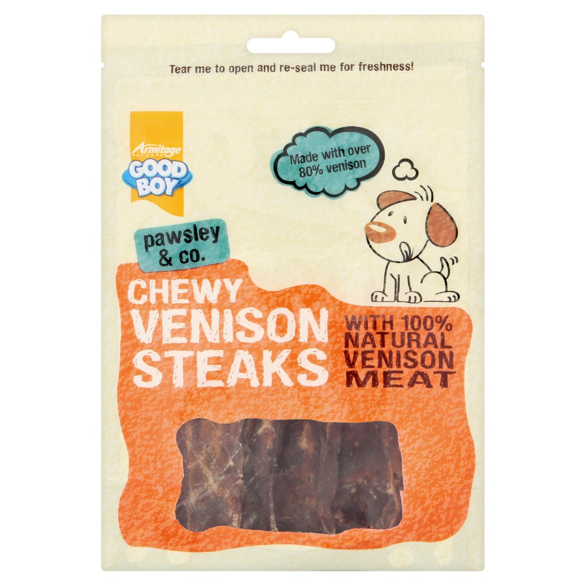 Chewy Venison Steaks - 80G