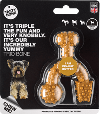 Thumbnail for TastyBone Nylon Trio Toy Dog - Peanut Butter