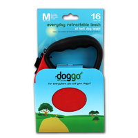 Thumbnail for Doggo everyday retractable leash 5m, M, red