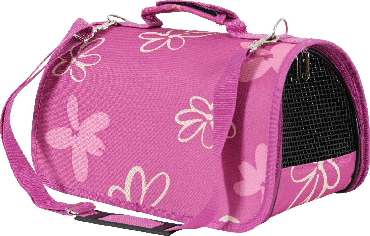 PET CARRIER FLOWER PLUM SMALL