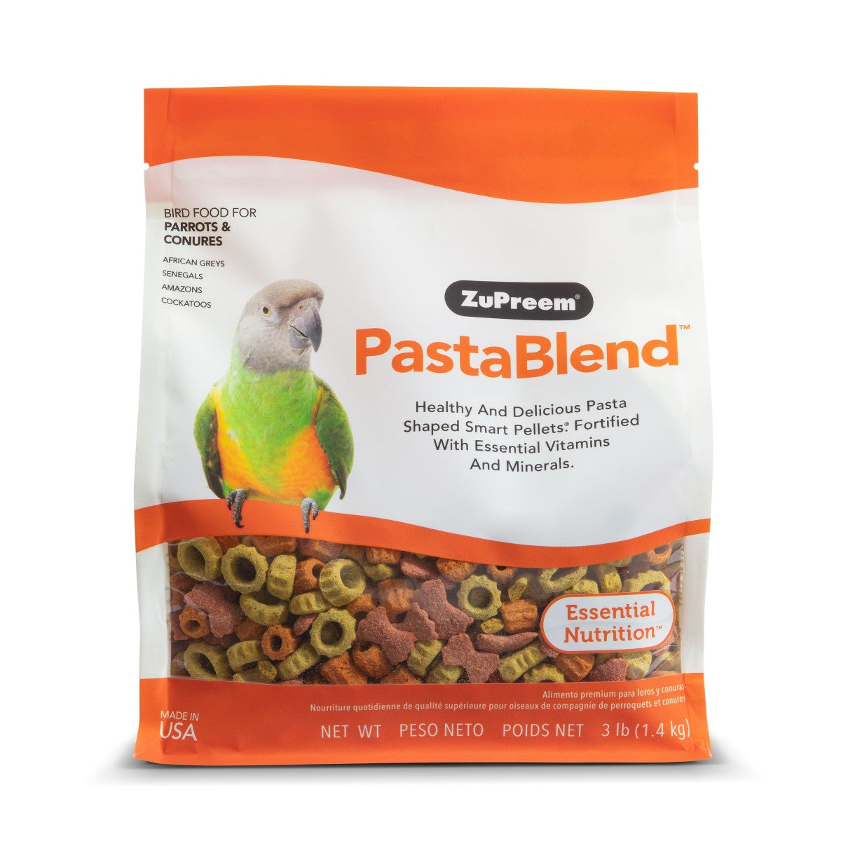 PastaBlend Medium & Large Parrot Food 3lb (1.4kg)