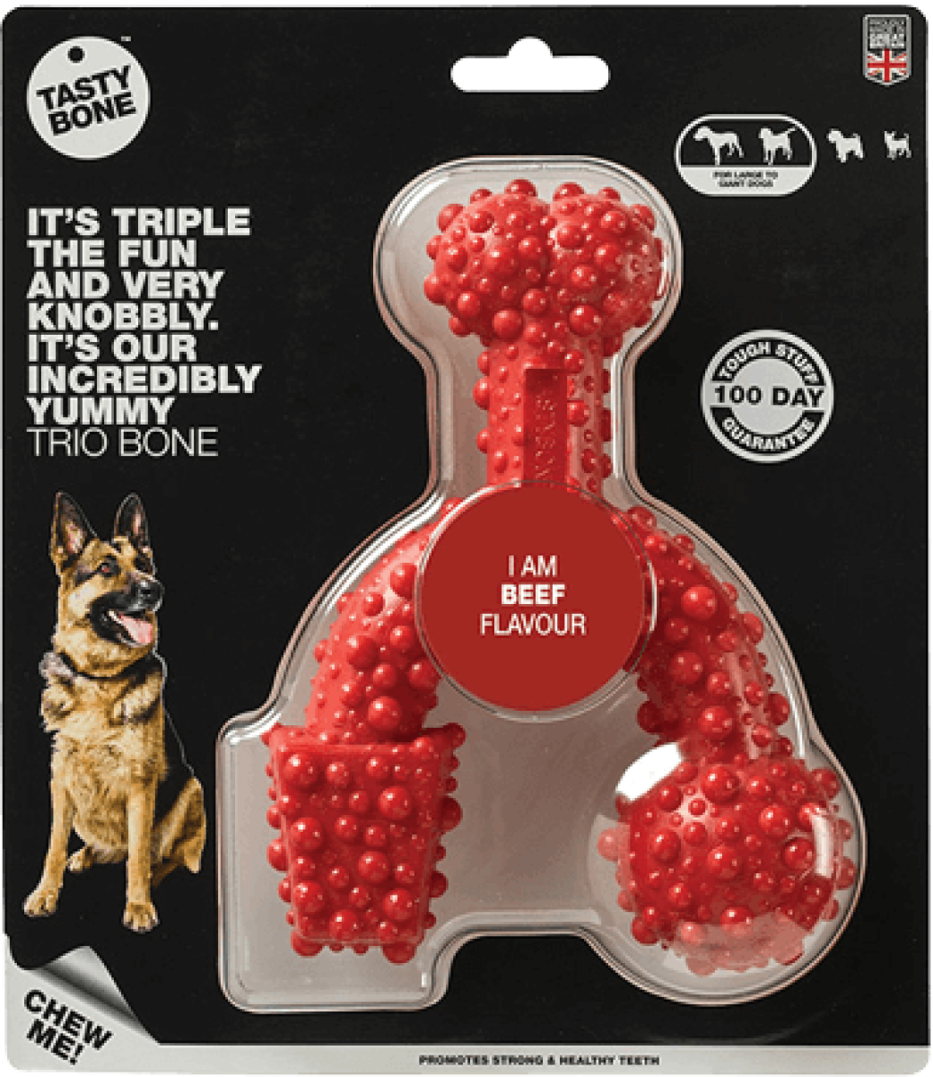 TastyBone Nylon Trio Large Dog - Beef