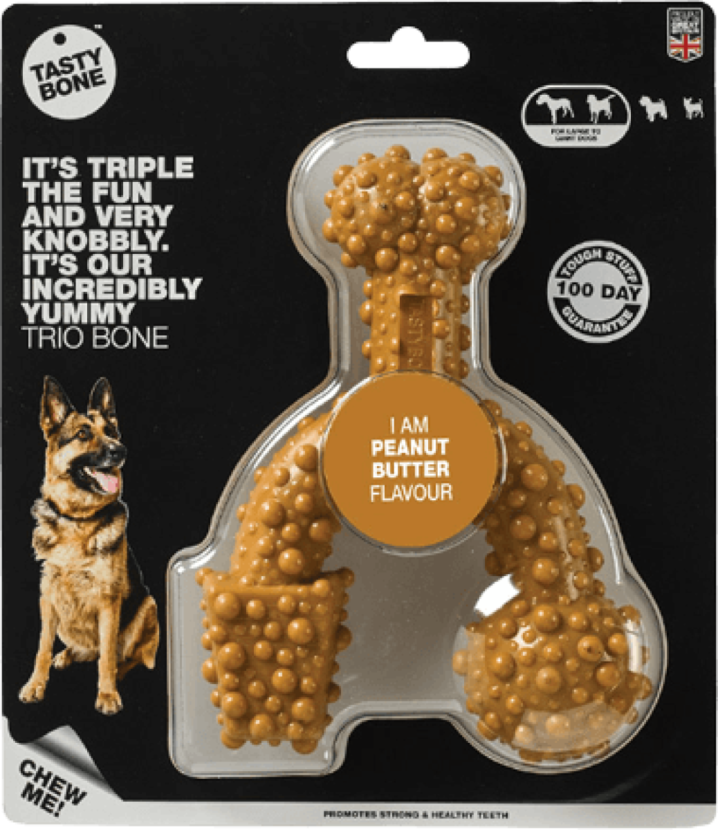 TastyBone Nylon Trio Large Dog - Peanut Butter