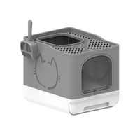 Thumbnail for Go Fresh - Foldable Cat Litter Box - Grey