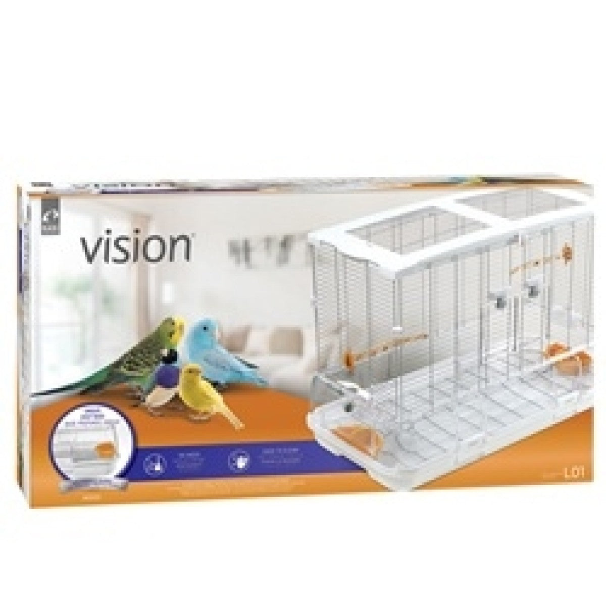 Vision Bird Cage for Large Birds - Single Height - 78 x 42 x 56 cm