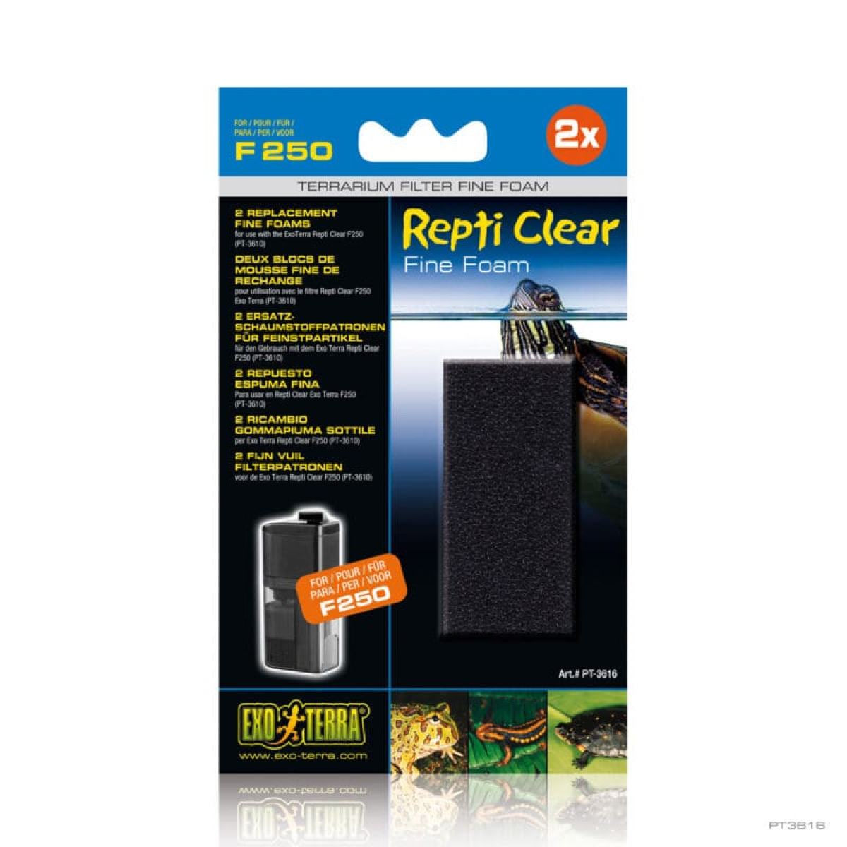 Exo Terra Repti Clear Fine Foam, 2pcs for F250