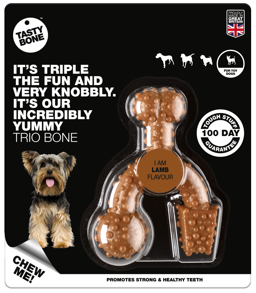 TastyBone Nylon Trio Toy Dog - Lamb