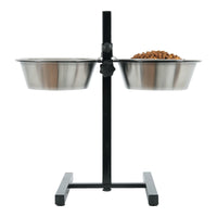 Thumbnail for Adjustable Stand with Stainless Steel Dog Bowls 2.5L