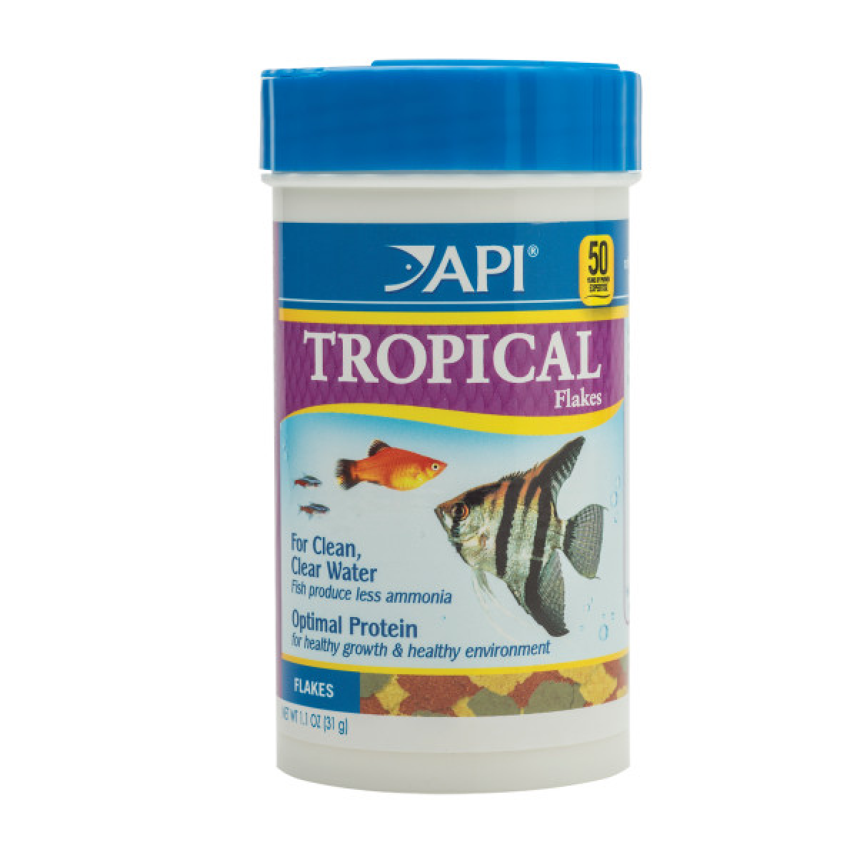 API Flakes Tropical Fish Food, 1.1 OZ (31g)