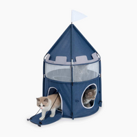 Thumbnail for Catit Vesper Cat Tower Castle - Blue/48x48x95 cm