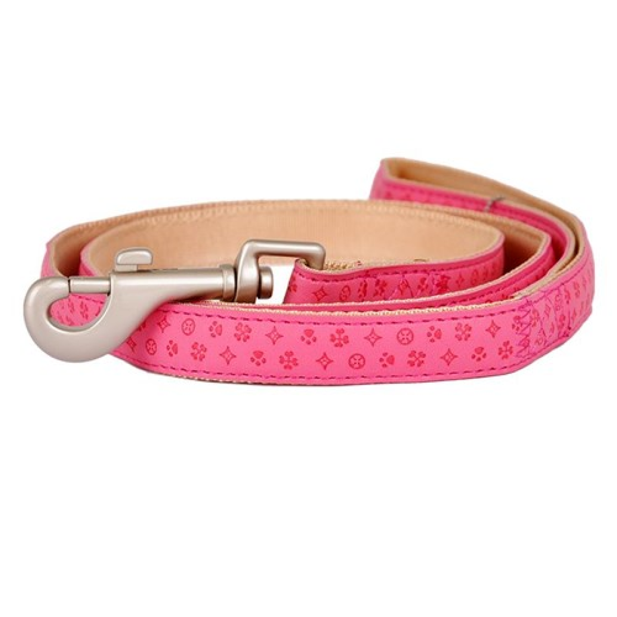 Mylord Leatherette Dog Leash 120 x 1.5 cm, Pink