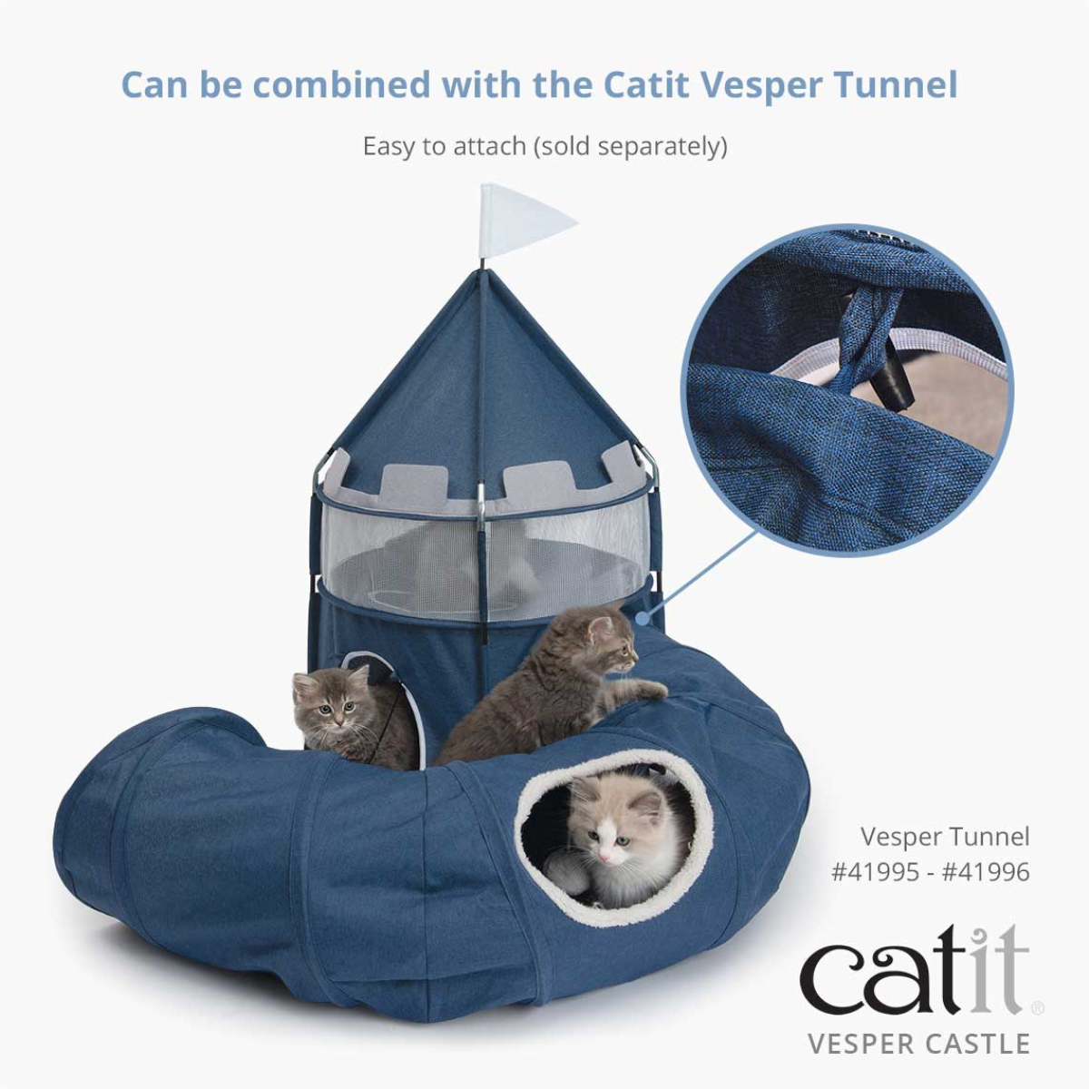 Catit Vesper Cat Tower Castle - Blue/48x48x95 cm