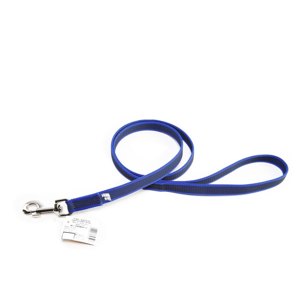 Color & Gray with Handle Leash - Blue-Gray Width 2 cm & Length 1.2 Meter