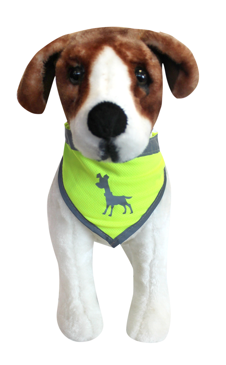 Visibility Dog Bandana, Small - Neon Yellow