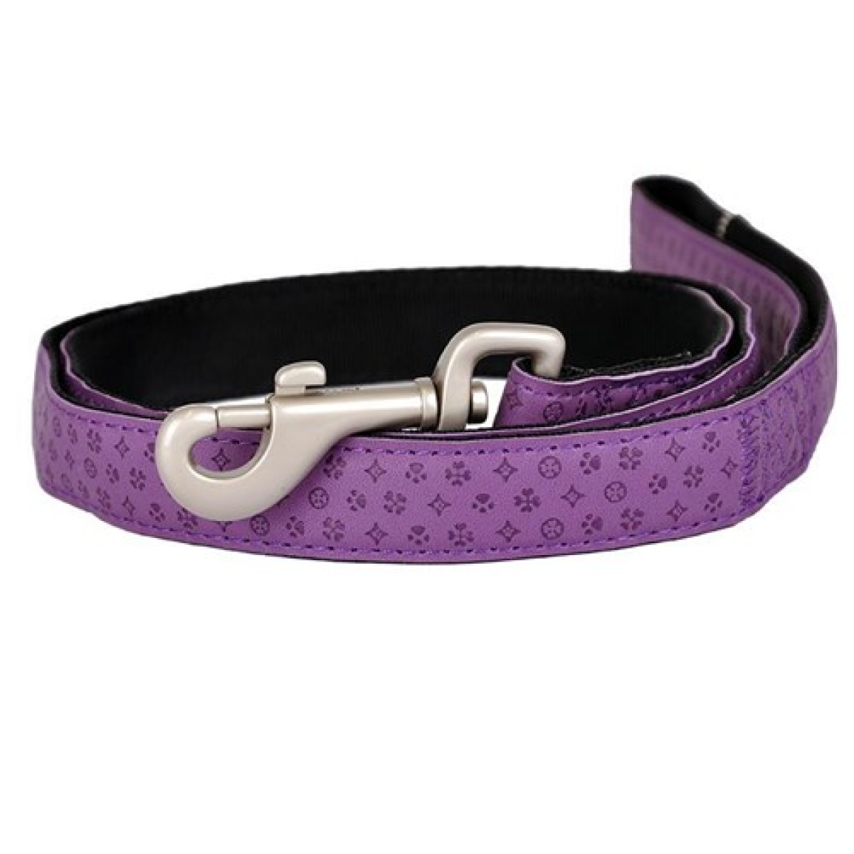 Mylord Leatherette Dog Leash 120 x 2.5 cm, Purple