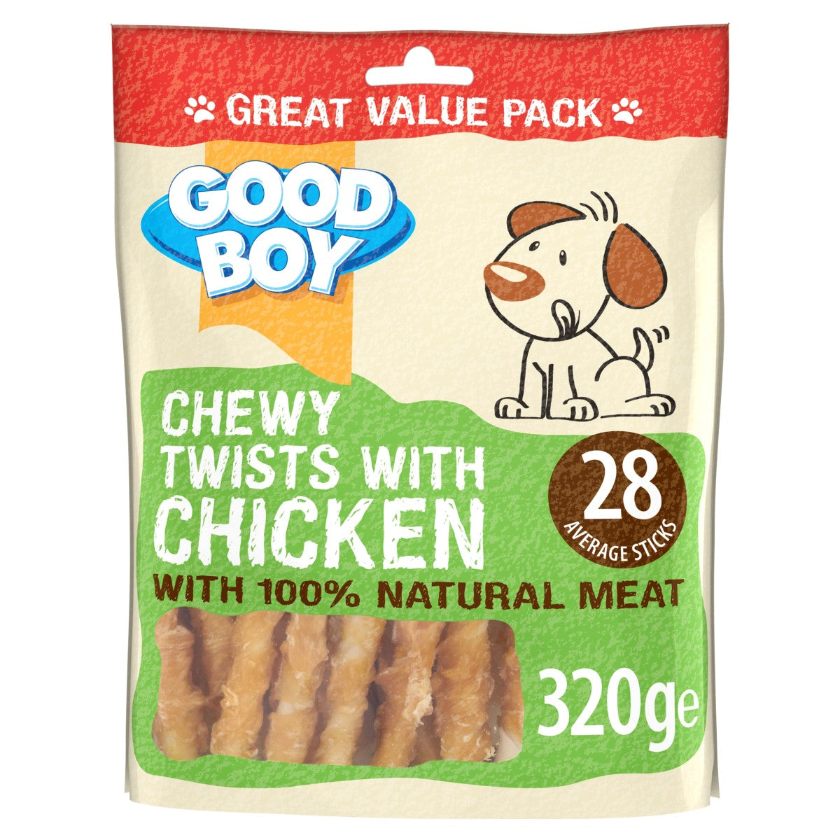 Chewy Chicken Twists -  320g Value Pack