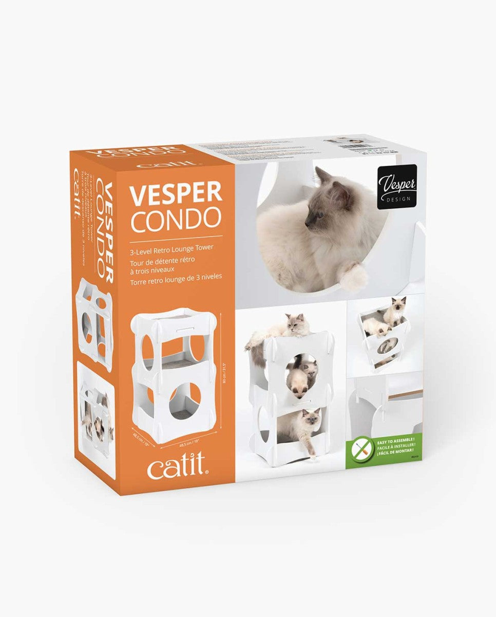 Catit Vesper Cat Furniture Condo - White