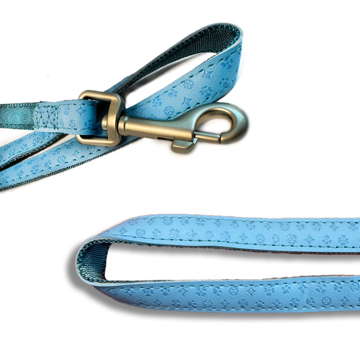 Mylord Leatherette Dog Leash 120 x 2 cm, Light Blue