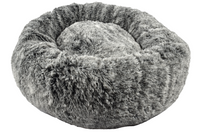 Thumbnail for Donut Furry Pet Bed Bicolour - Black / Small