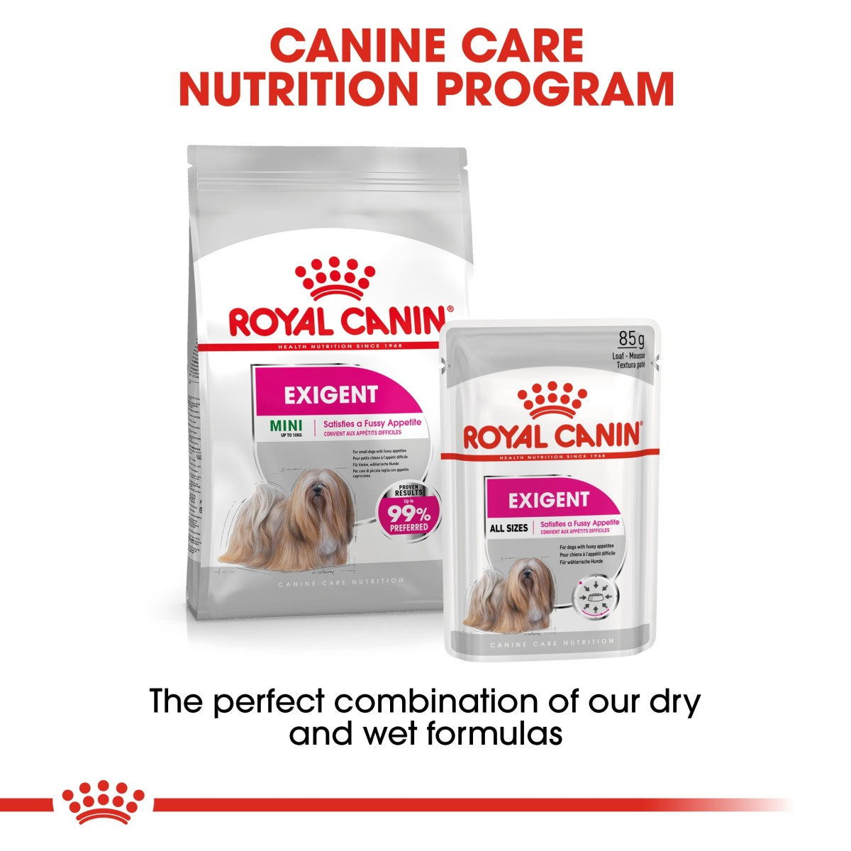 Canine Care Nutrition Exigent (WET FOOD- Pouches) 12 x 85g