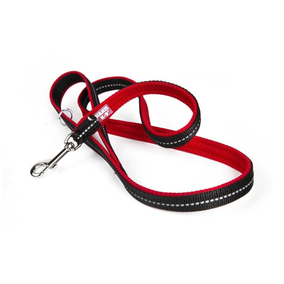 POWAIR leash - red - 1.2 m with handle - large carabiner