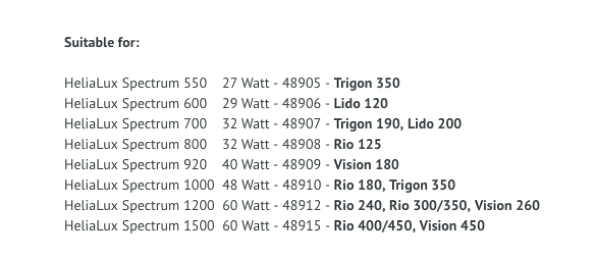 HeliaLux Spectrum 1200