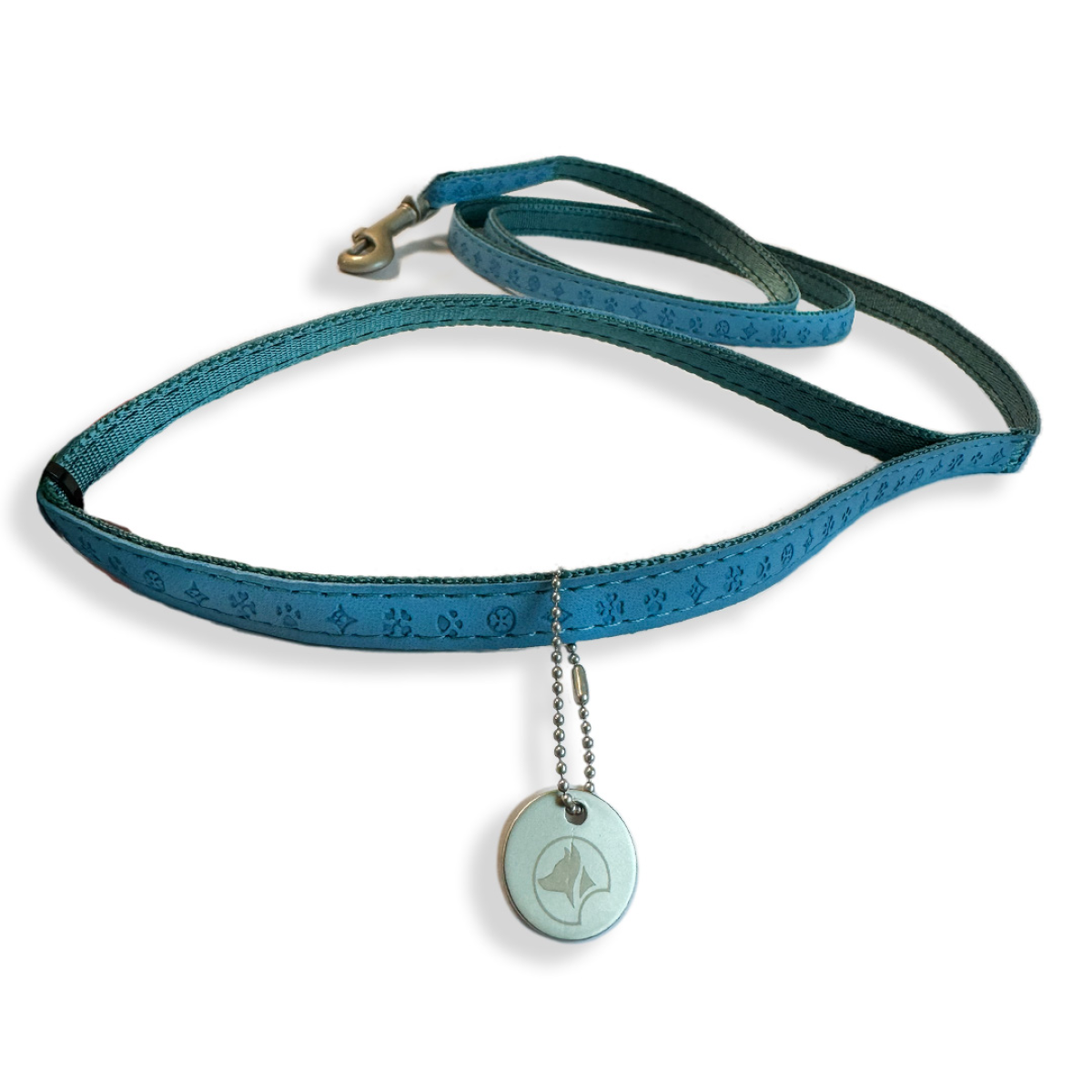 Mylord Leatherette Dog Leash 120 x 1 cm, Light Blue