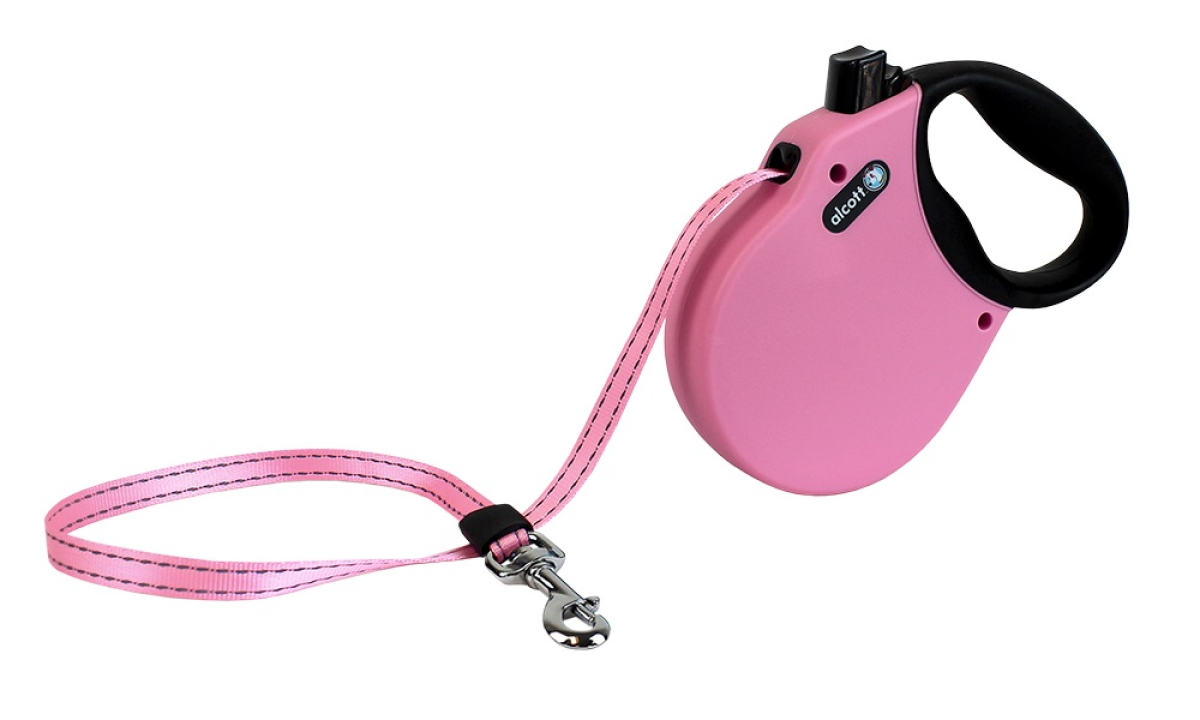 Adventure retractable leash, 5 m - Medium - Pink