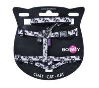 Thumbnail for Confetti Cat Harness & Lead - Mauve / XS