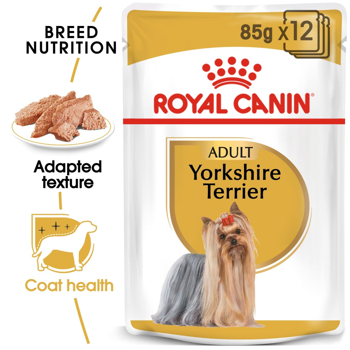 Breed Health Nutrition Yorkshire Adult (WET FOOD - Pouches) 12 x 85g