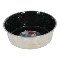 Thumbnail for Diamonds Stainless Non-Slip Dog Bowls - Black 1.8L