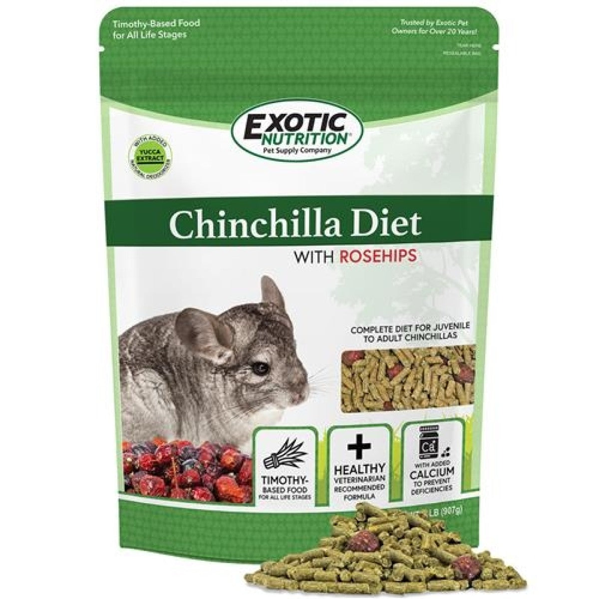 Chinchilla Diet with Rose Hips 2LB