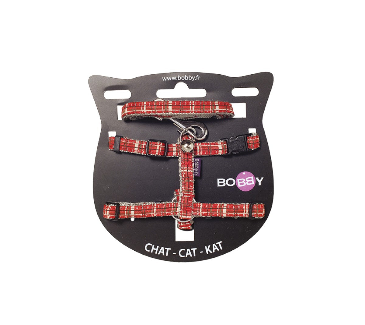 Kilt Cat Harness & Lead - Red / XS