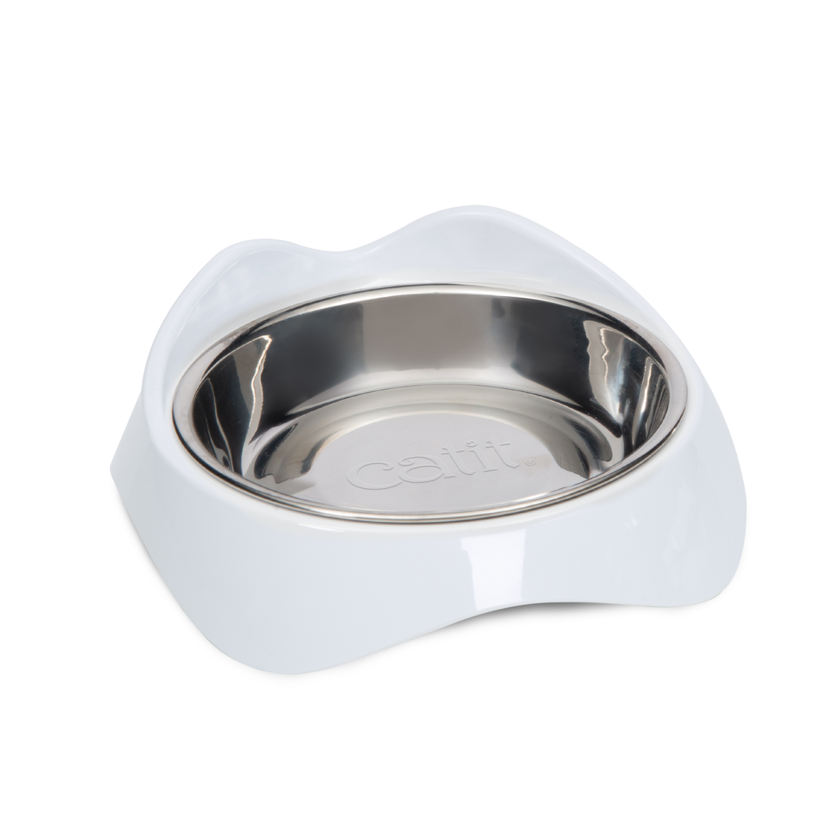 Catit Pixi Dual Feeding Feeding Dish - White